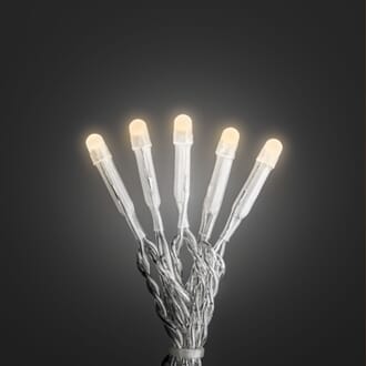 Minislynge 10 amber LED frostet