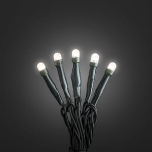 Minislynge 50 varmhvite LED frostet