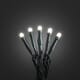Minislynge 50 varmhvite LED frostet