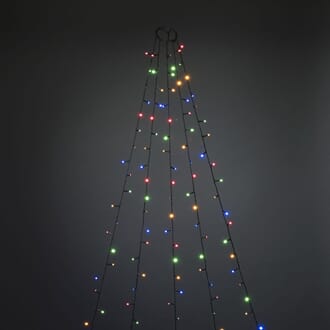 Ring slynge 240 cm 5 x 40 fargede LED frostet