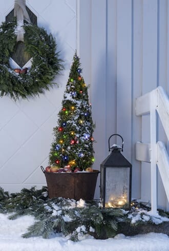 Slynge 80 fargede LED frostet sort kabel