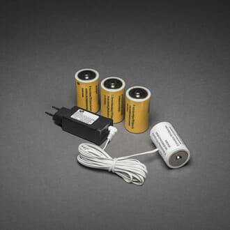 Batteriadapter erstatter 4xD batterier
