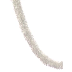 200cm x 15cm hvit / iris downswept tinsel