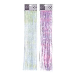 Lametta glitter hvit/rosa 50 cm x 300