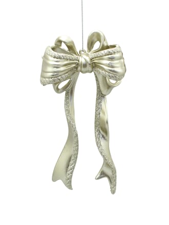 Champagne glitter sløyfe 18 cm