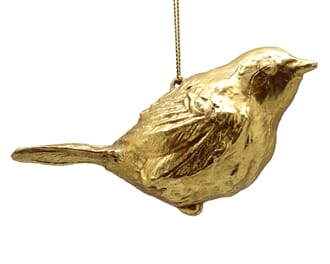 Antikk gull fugl 11 cm