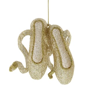 Champagne gull ballerina sko 10 cm