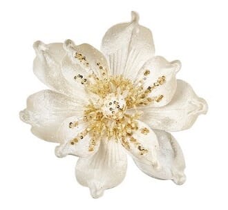 24cm Ivory Velvet Magnolia med klype