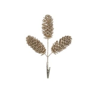 19cm champagne gull  kongler med klype