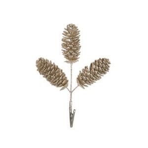 19cm champagne gull  kongler med klype