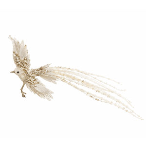Fugl 43 cm champagne gull tvunnet hale