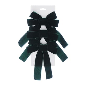 3 pk grønn sløyfe 24 cm