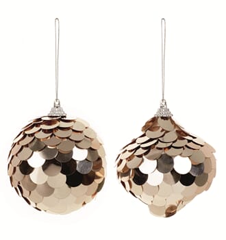 Julekule 8 cm sequin gold