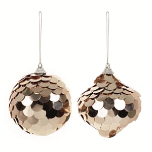Julekule 8 cm sequin gold