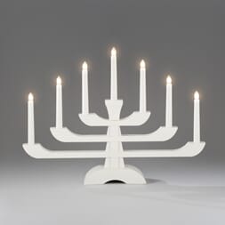 Adventstake 7 armet hvit