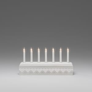 Adventstake strikk hvit twisted tip