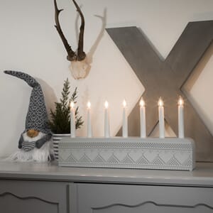 Adventstake strikk grå twisted tip