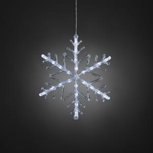 Snefnugg 40 cm hvite LED timer 6 timer