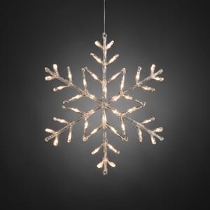 Snefnugg 60 cm varmhvite LED med timer 6 timer