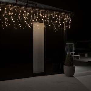200 varmhvite LED klar kabel 5,07m x 37,5-87,5 cm