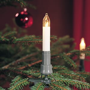 Juletrebelysning 16 hele lys delt støpsel