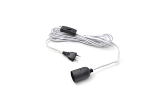 Tekstilledning hvit E27