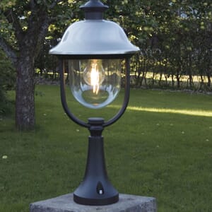 Parma E27 rostfri/svart ink stolpe 58cm