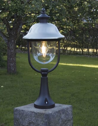 Parma E27 rostfri/svart ink stolpe 58cm