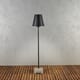 Lucca Lounge høy E27 svart metall skjerm 130cm