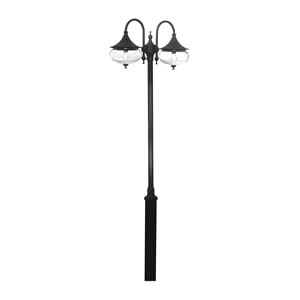 Libra 2-arm E27 svart ex stolpe