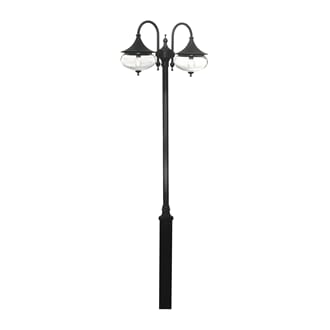Libra 2-arm E27 svart ex stolpe