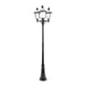 Parma 3-arm E27 rostfri/svart ink stolpe 218cm