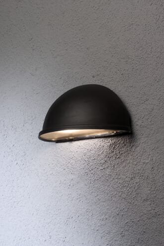 Torino halvmåneplafond E27 svart stor
