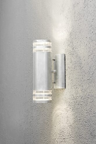 Modena opp/ned GU10 galvanisert/transparent