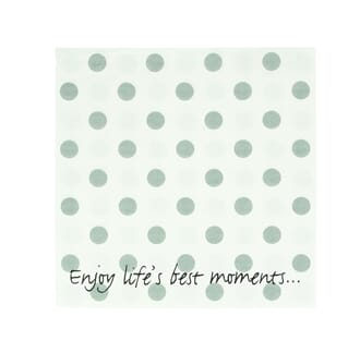 LS94 NAPKIN WHITE + GREY DOTS