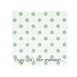 LS94 NAPKIN WHITE + GREY DOTS