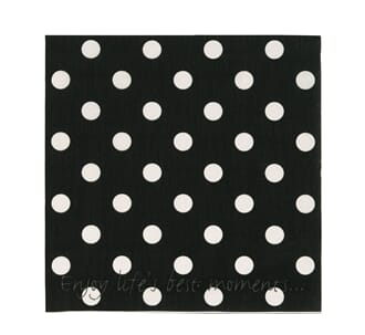 LS94 NAPKIN BLACK + WHITE DOTS