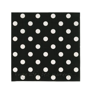 LS94 NAPKIN BLACK + WHITE DOTS