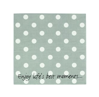 LS94 NAPKIN GREY + WHITE DOTS