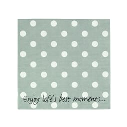 LS94 NAPKIN GREY + WHITE DOTS