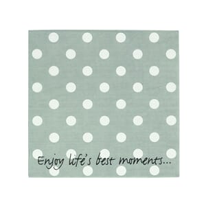 LS94 NAPKIN GREY + WHITE DOTS