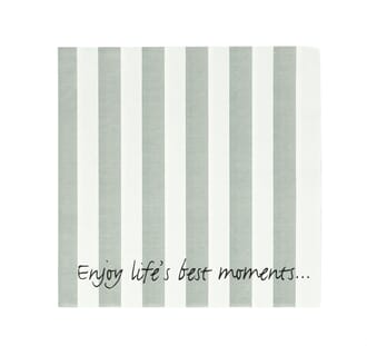 LS94 NAPKIN STRIPES GREY & WHITE