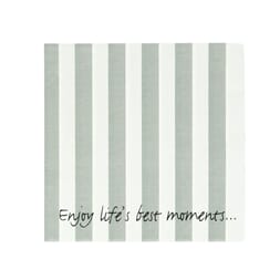 LS94 NAPKIN STRIPES GREY & WHITE
