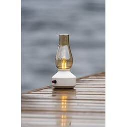 Oppladbar bordlampe hvit