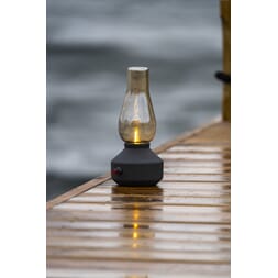 Oppladbar bordlampe sort