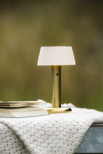 Grasse bordlampe antikk messing