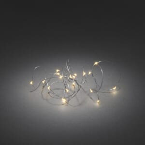 Slynge sølvtråd 20 amber LED timer 6 timer