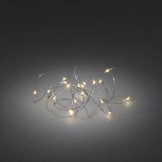 Slynge sølvtråd 20 amber LED timer 6 timer