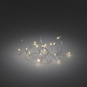 Slynge sølvtråd 40 amber LED timer 6 timer