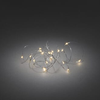 Slynge sølvtråd 40 amber LED timer 6 timer